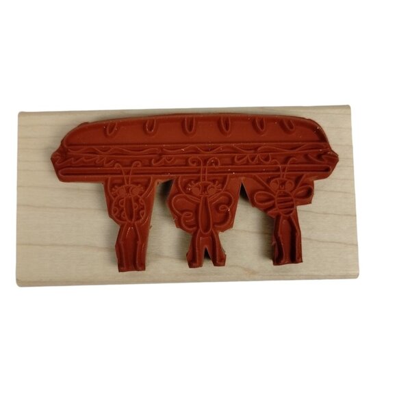 Stampin up Ladybug Picnic 5 Piece Mounted Rubber Stamp Set 2004 Summer - Picture 5 of 13